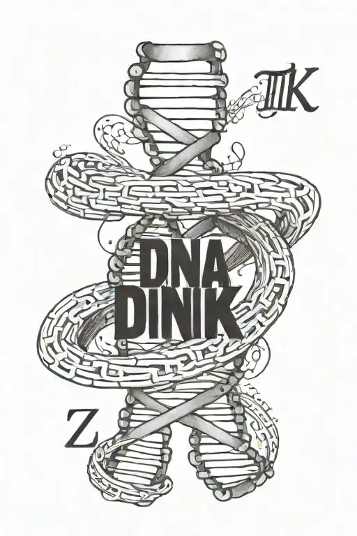 Dna With The Letters Zttk In The Middle Of The Twist