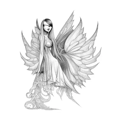 Dark Fairy With A Keyboard