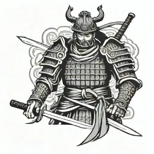 Samurai Warrior Holding