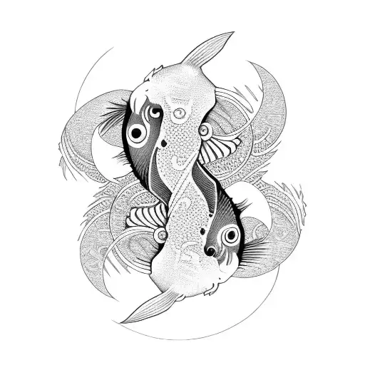 Ying Yang Koi Fish
