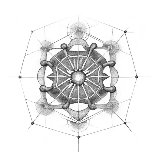 Atomic Structure With Numbers Representing The Different Particles