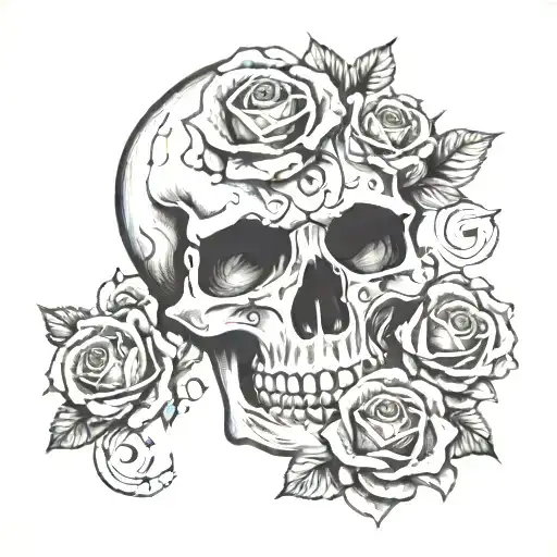 Gambling Skulls Roses