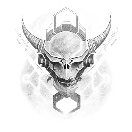 Combine Elements From Demon Slayer And Technology In A Futuristic Setting