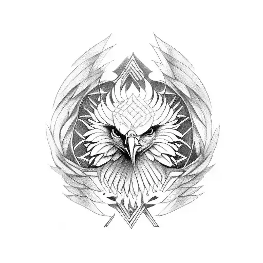 Combine A Forte Symbol With An Eagle In A Dominant Pose