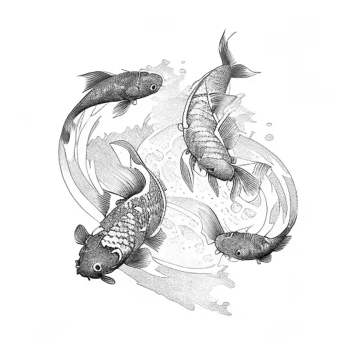 Koi Fish Yin Yanh