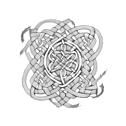 Celtic Knotwork Intertwined With The Statue Of Liberty