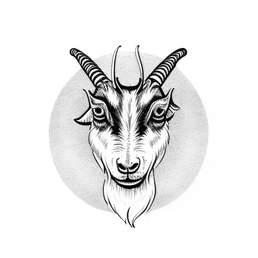 Black Goat On Hind Legs