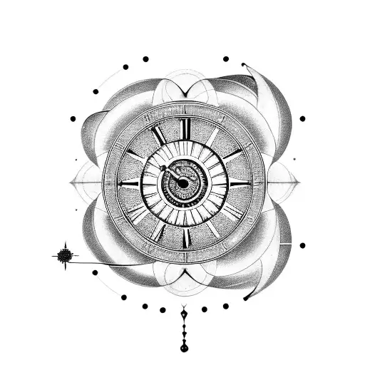 A Celestial Clock With Astrological Symbols For Each Hour