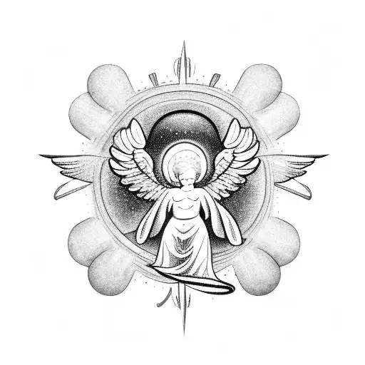 A Celestial Angel Holding A Planet In Its Hands