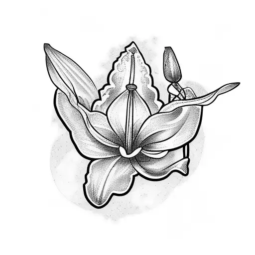 Broken Diamond With Peruvian Lily