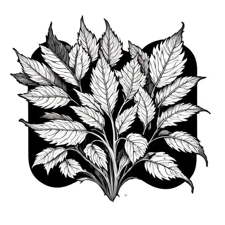 Leaves Growing Dim Illuminated