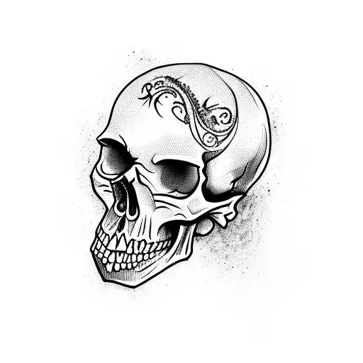 Skull With Horror Forest