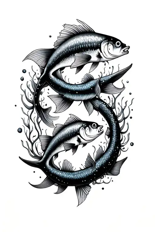 The World In The Middle Of 3 Fish Paintings