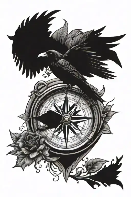 Raven And Compass Design
