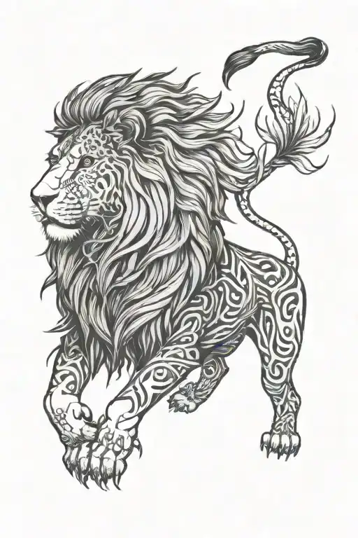 Straight Lion Looks Wild