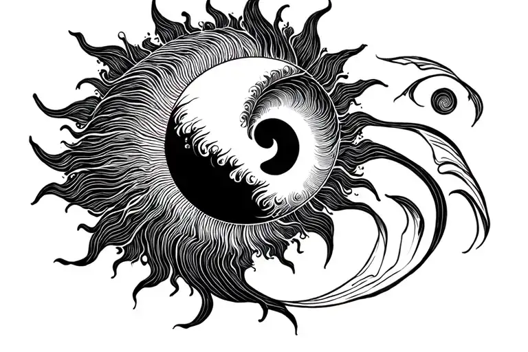 Infinite Lune Sun Sun Tattoo Infinite Direction