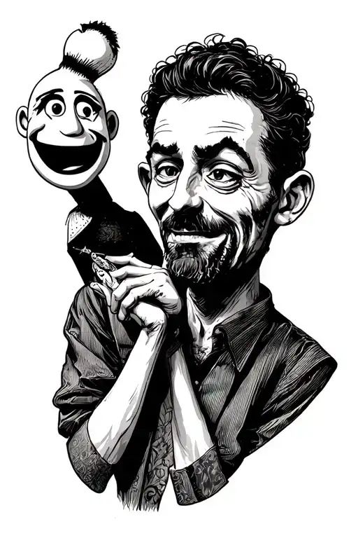 Sad Man Puppeteering A Happy Puppet Master