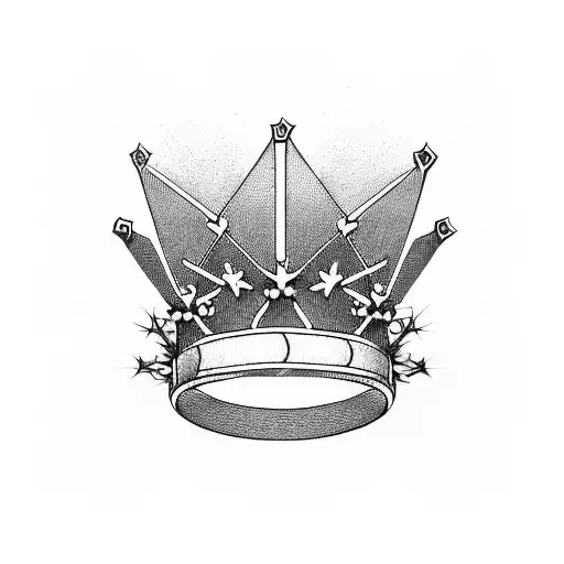 Wooden Chair With A Crown Of Thorns