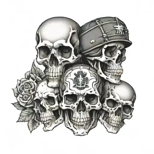 Skulls To Commemorate Fallen Military