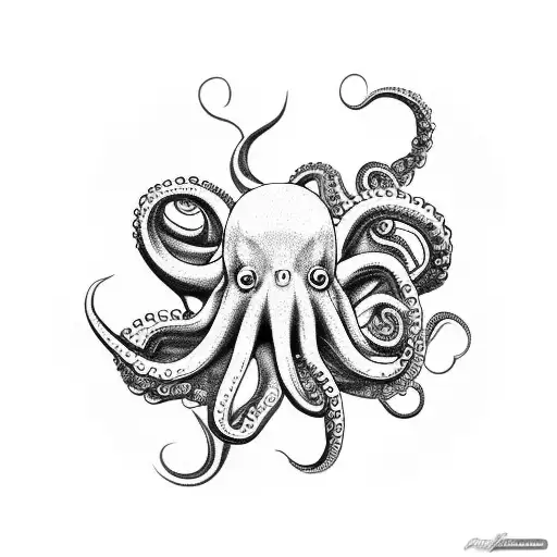 Abstract Octopus Wrap Around Leg Sideways