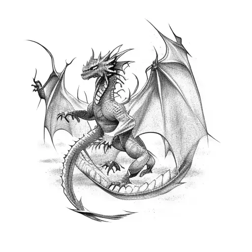 A Fierce Dragon Battling A Warrior In A Video Game