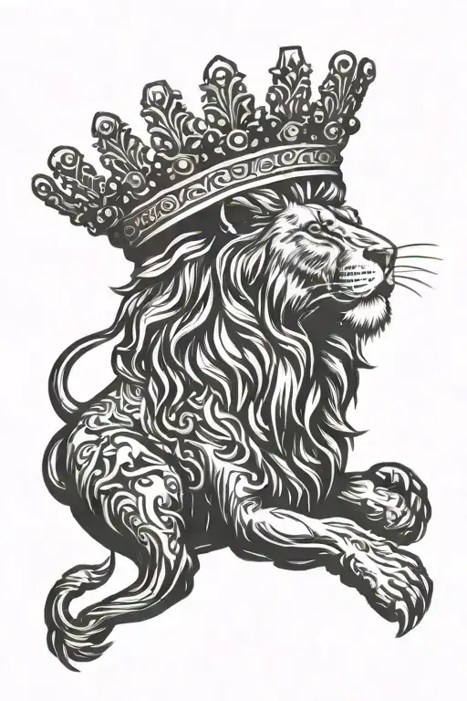 Lion And King Crown