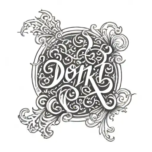 The Word Don In The Middle In Cursive Surrounded By An Empire