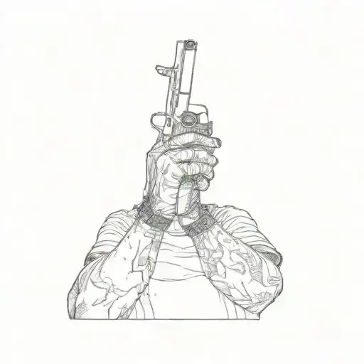 A Man Holding A Gun