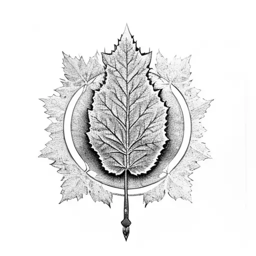 Broken Sword Nasril Surounded By The Leafs Of Lorien