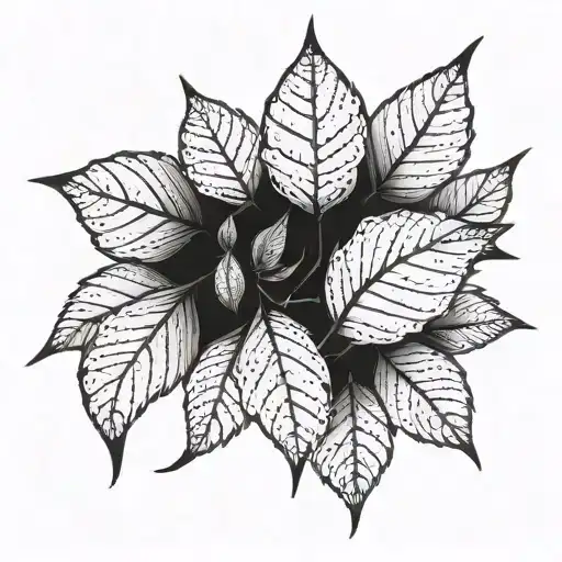 Calocsa Like Leaves On A Black