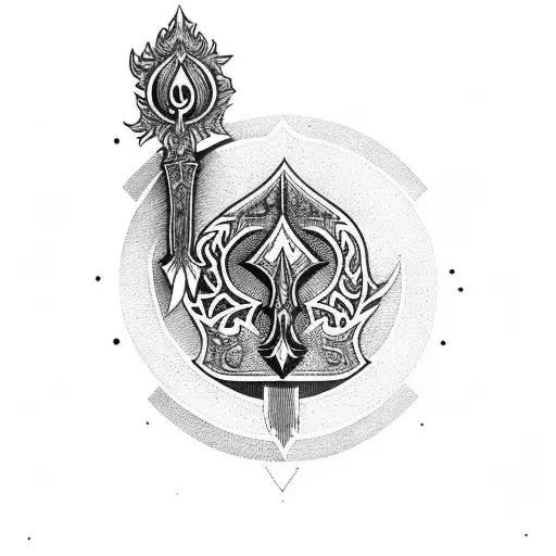 Ace Of Spades With Forest