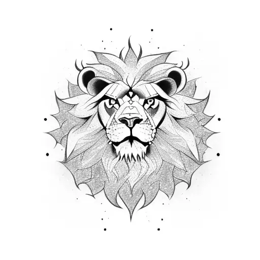 Half Angry Lion Half Women Warrior