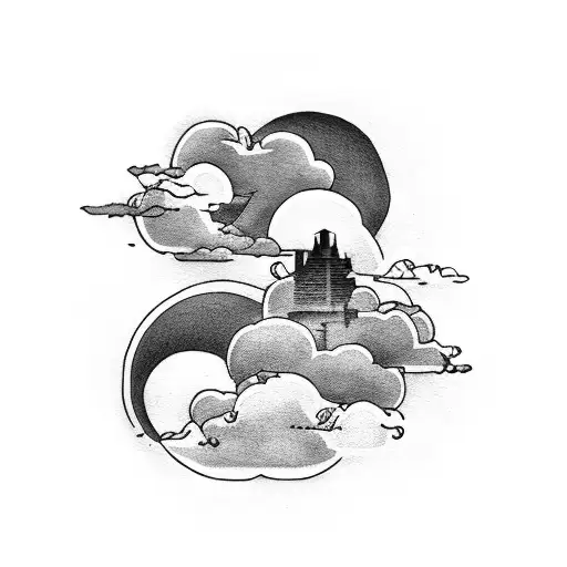 Clouds Fading In The Color Red