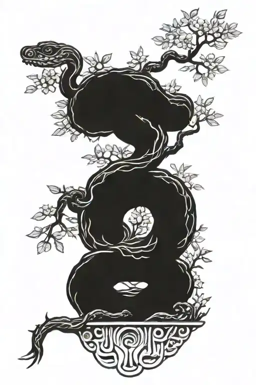 Bonzai Tree With Snake