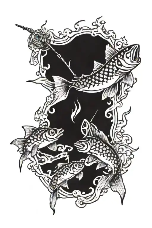 Fishing And Fire Flames