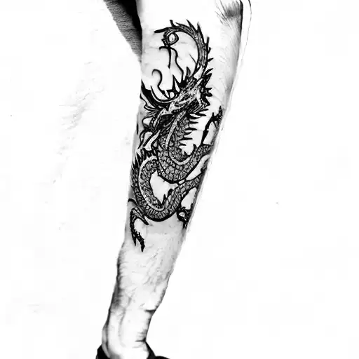 A Tattoo Of A Dragon