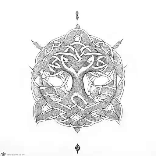 Celtic Tree Of Life With Snake