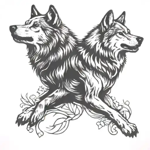 Two Wolves At Different Ages