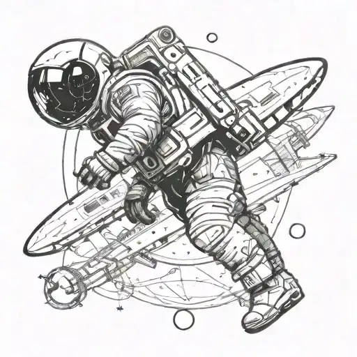 I Want A Tattoo Of A Giant Astronaut On Top Of A Spaceship