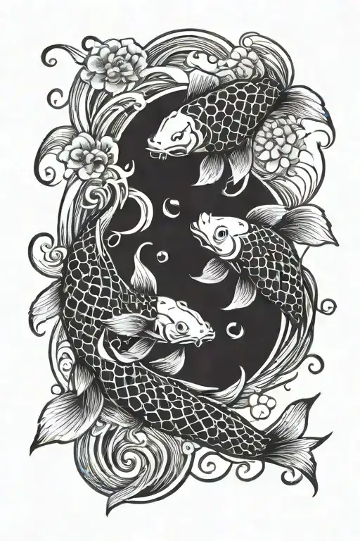 Koi Fish Ying Yang
