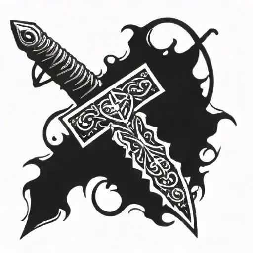 Kunai Knife Broken With A Samoan Hook Hanging