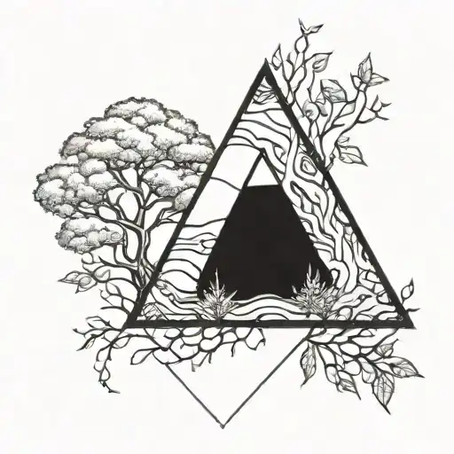 Tree Sause Inside Triangul Black