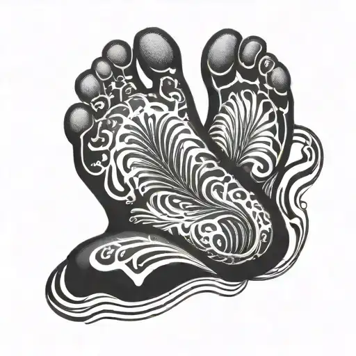 Baby Foot Print With Name