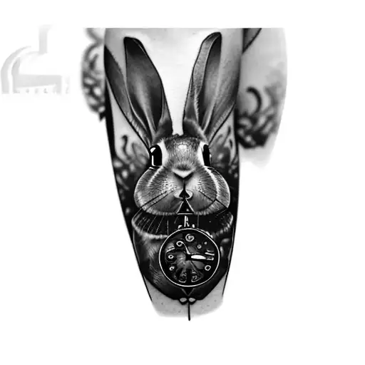 A Rabbit With A Clock