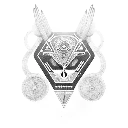 Alien Technology Merging With Traditional Native American Patterns