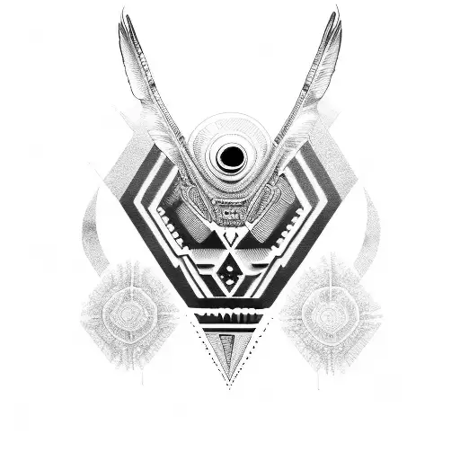 Alien Technology Merging With Traditional Native American Patterns