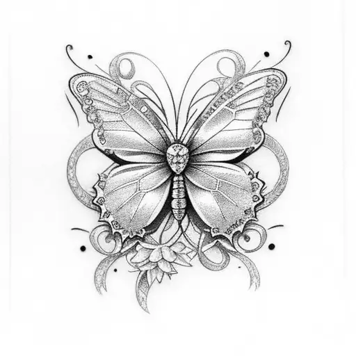 Pocket Watch Butterfly Crown Playing Card Flower