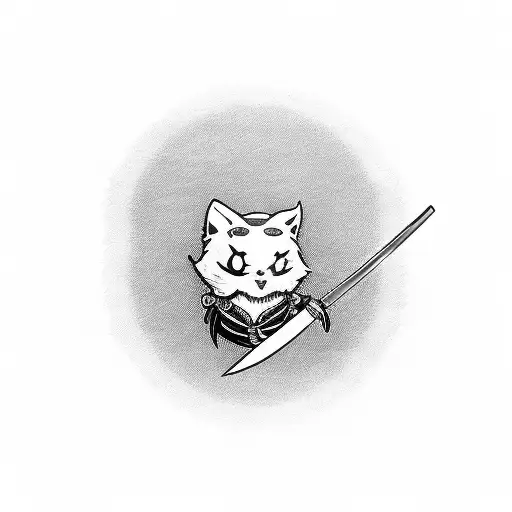 Katana With Bow On The Handle