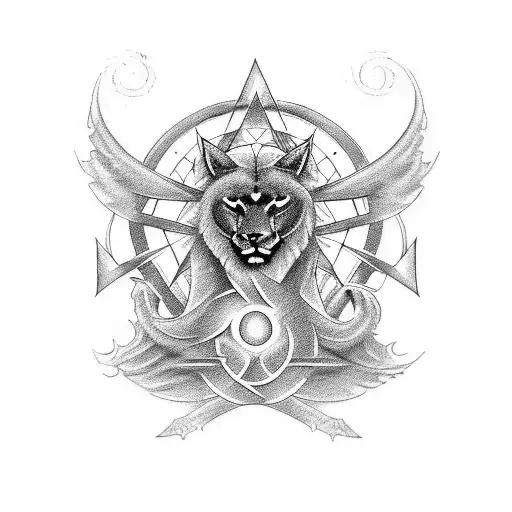 An Occult Symbol Morphing Into A Majestic Creature