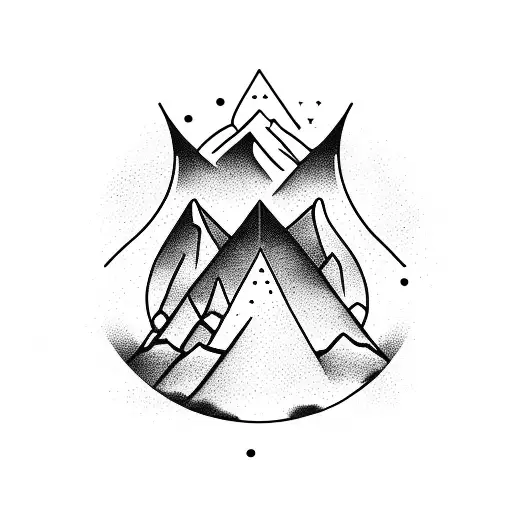 A Majestic Mountain Peak Surrounded By A Constellation Of Zodiac Signs